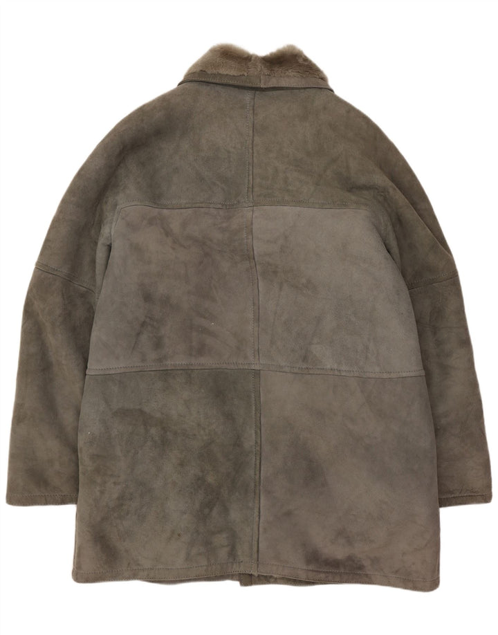 Vintage Herre Shearling Jacket EU 50 Large Grey Shearling