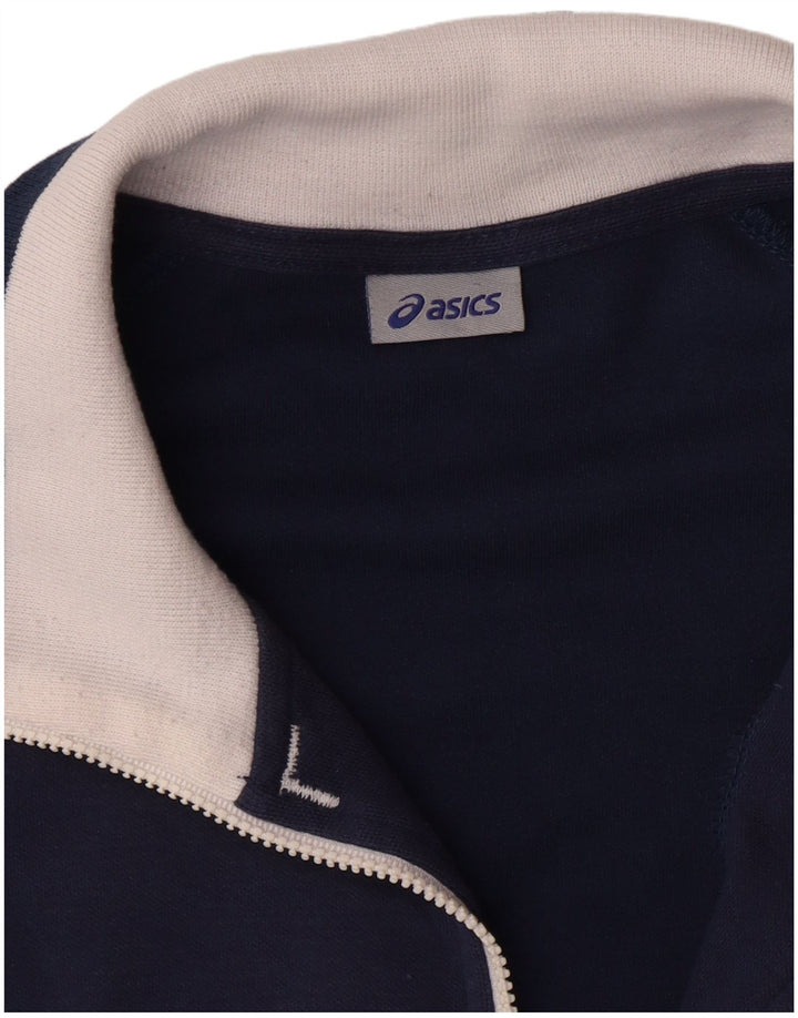 ASICS Træningsdragt til mænd Topjakke 2XL Marineblå Colourblock Bomuld