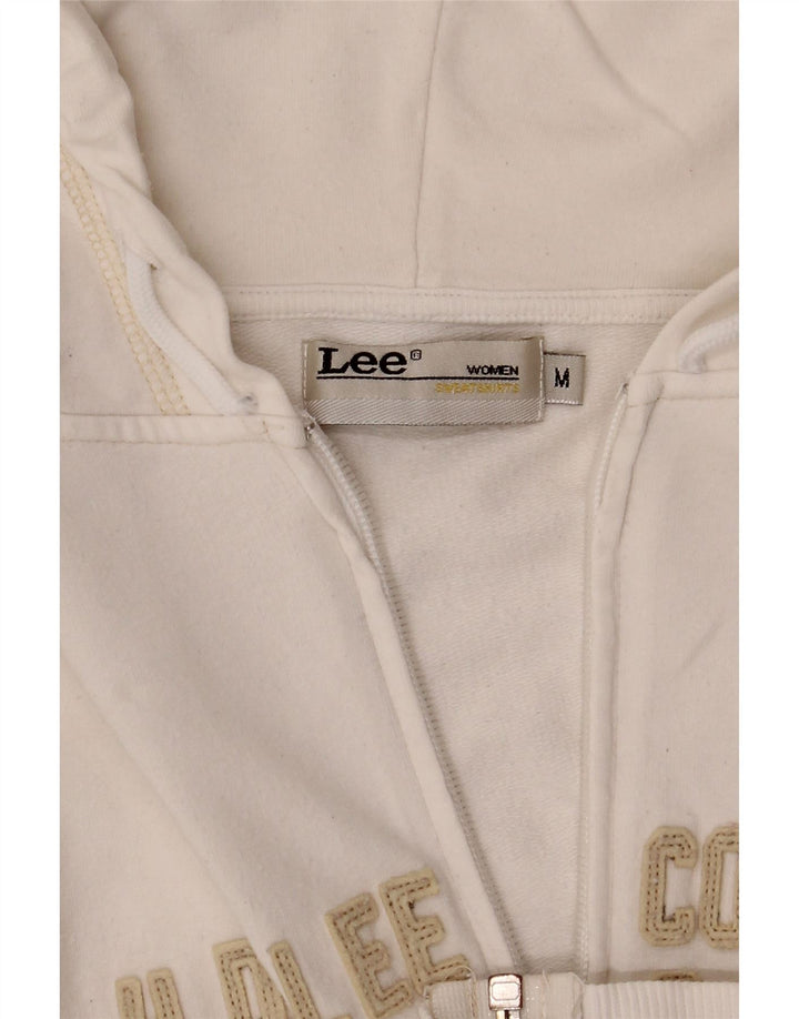 Lee Dame Grafisk Hættetrøje Sweater UK 10 Small White
