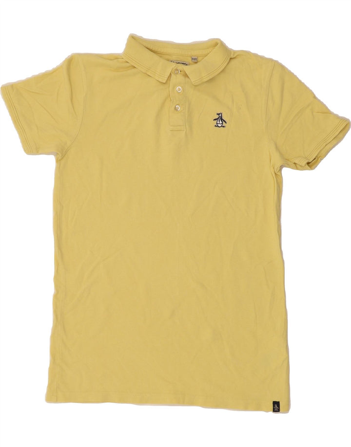 PENGUIN Boys Polo Shirt 14-15 Years Yellow Cotton Vintage Penguin and Second-Hand Penguin from Messina Hembry 