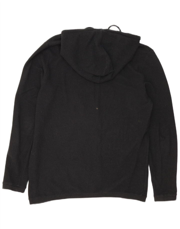 PIAZZA ITALIA Herre Regular Fit Hættetrøje Sweater med lynlås Stor Sort