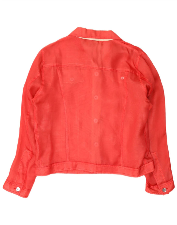 ADRIAN'S CAPRI Dame Bomber Jacket UK 14 Medium Red Silke