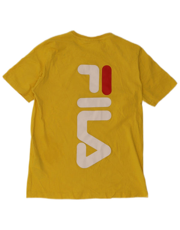 Fila Boys Grafisk T-Shirt Top 13-14 År Gul Bomuld