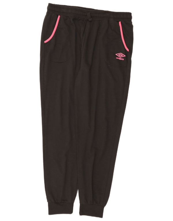 Umbro Mens Tracksuit Trousers Joggers XL Black Cotton