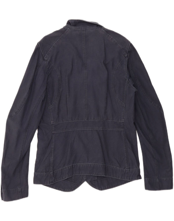 G-STAR Kvinder Utility Jacket UK 16 Large Navy Blue Cotton