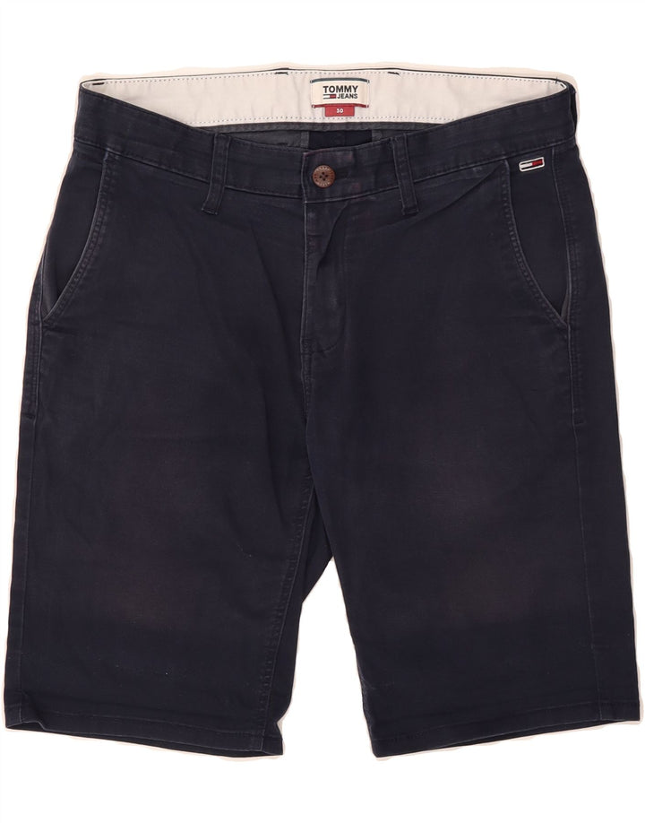 TOMMY HILFIGER Mens Chino Shorts W30 Medium Navy Blue Cotton Vintage Tommy Hilfiger and Second-Hand Tommy Hilfiger from Messina Hembry 