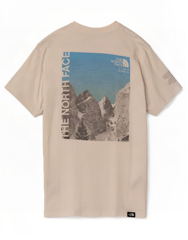 The North Face Herre Grafisk T-Shirt Top XS Hvid Bomuld