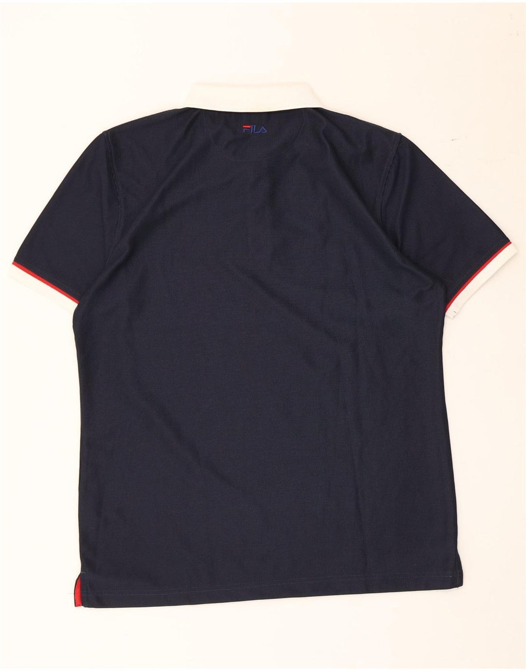 Fila Poloskjorte til mænd Large Navy Blue Colourblock Polyester