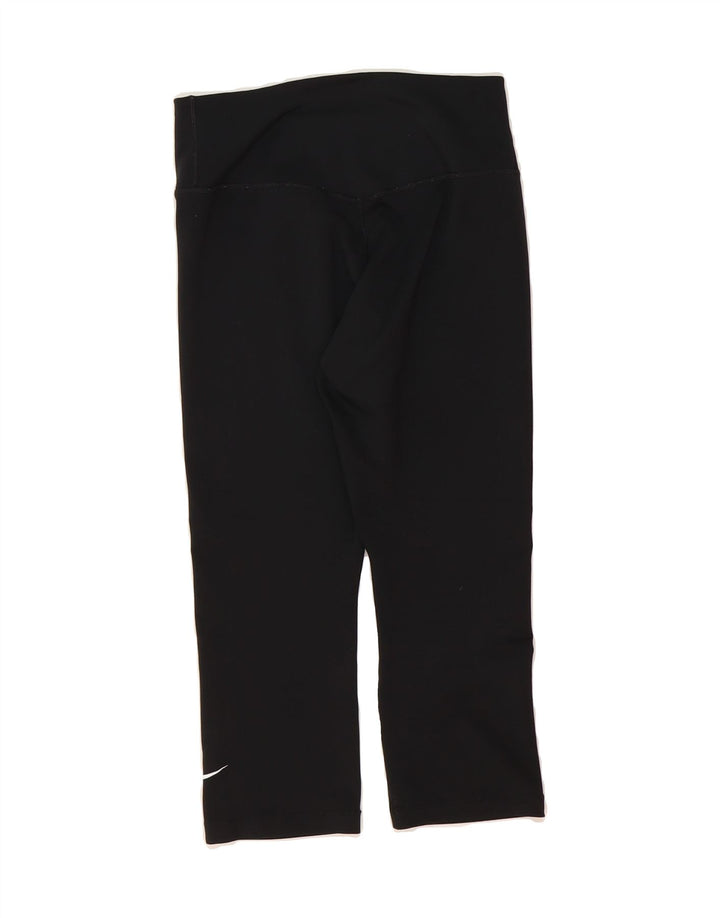 NIKE Womens Capri Leggings UK 10 Small Black Polyester Vintage Nike and Second-Hand Nike from Messina Hembry 