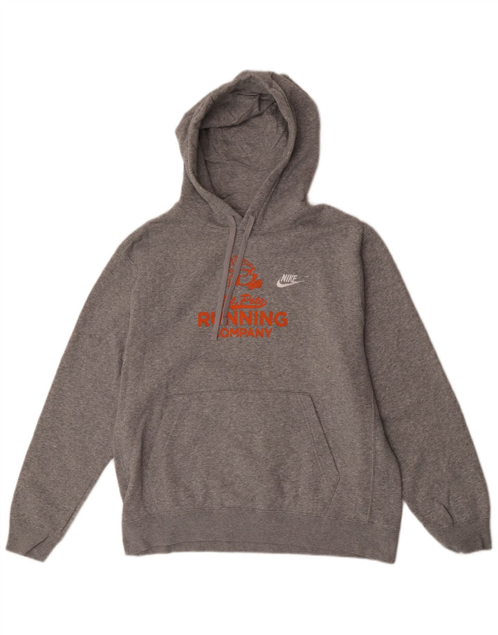 Nike grafisk hættetrøje til mænd, stor grå bomuld