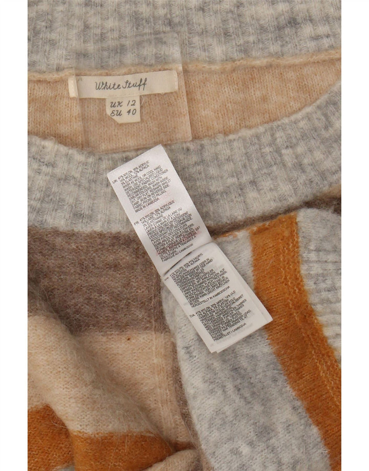 White Stuff Dame Crew Neck Jumper Sweater UK 12 Medium Multicolored