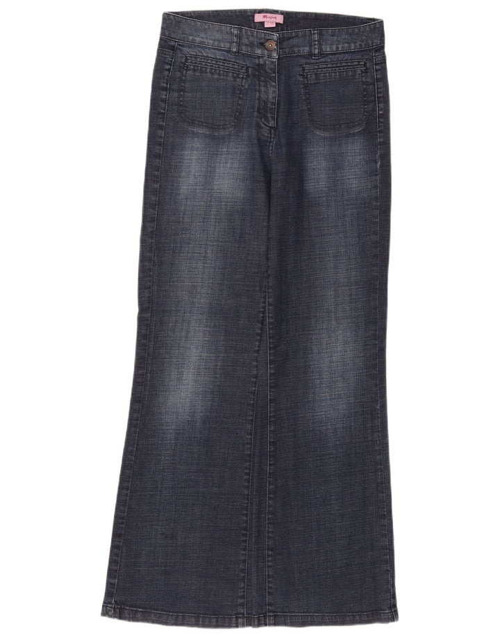Monsoon Womens Flared Jeans UK 8 Small W27 L30 Navy Blue Bomuld