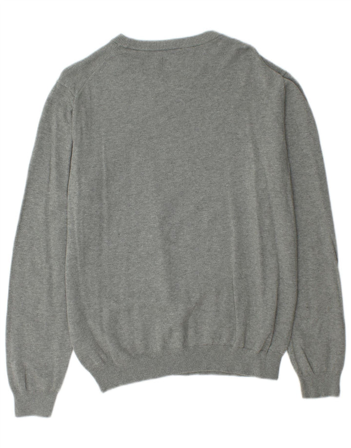 Replay Dame Boat Neck Jumper Sweater UK 14 Medium Grey Bomuld