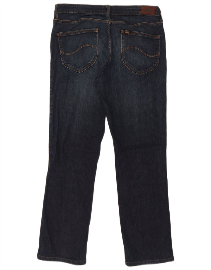 Lee Dame Marion Straight Jeans W33 L29 Marineblå Bomuld