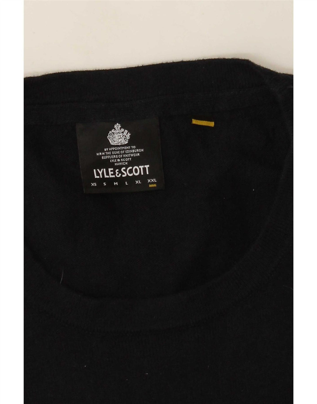 Lyle & Scott Herre sweater med rund hals 2XL marineblå