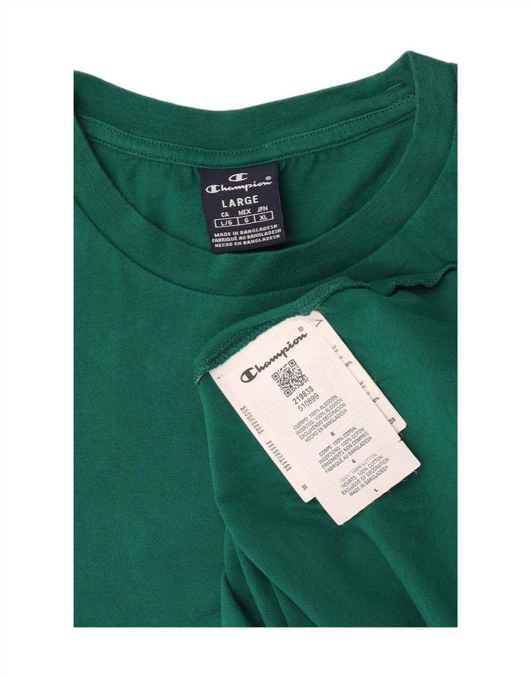 Champion Herre T-Shirt Top Stor Grøn Bomuld