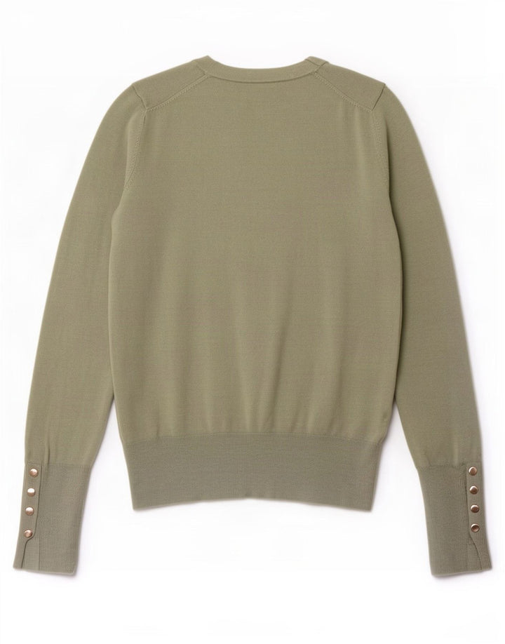 Zara Dame sweater med rund hals DK 8 Lille grøn viskose