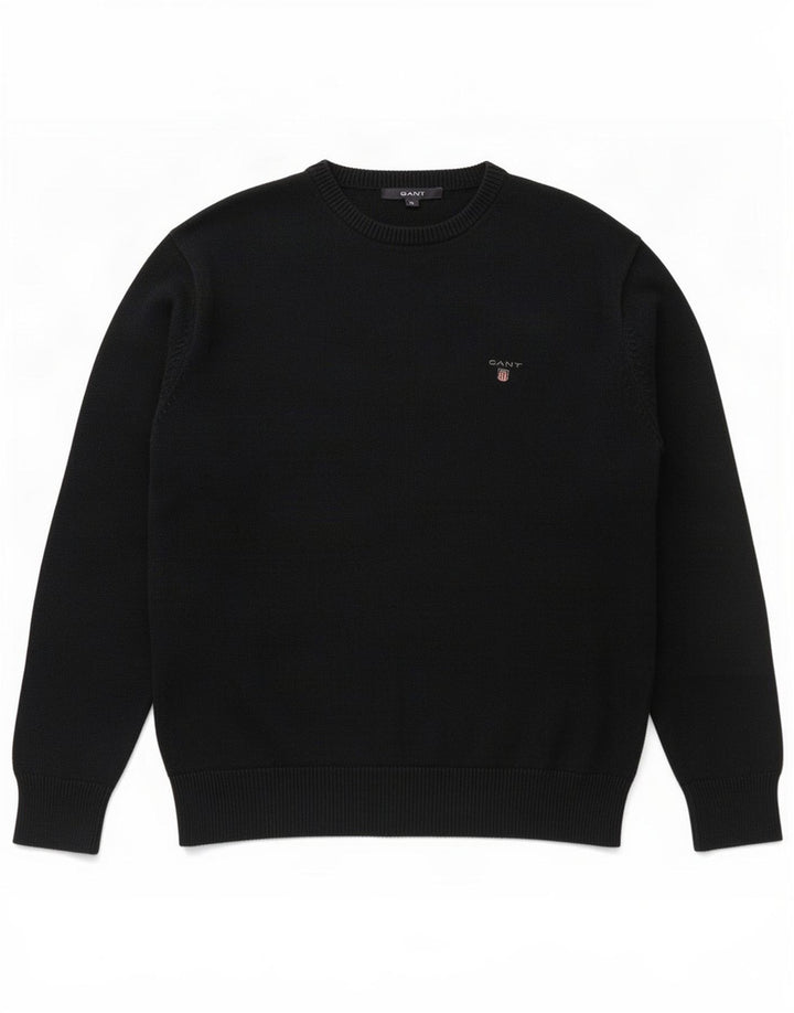 Gant herre rund hals sweater medium marineblå bomuld