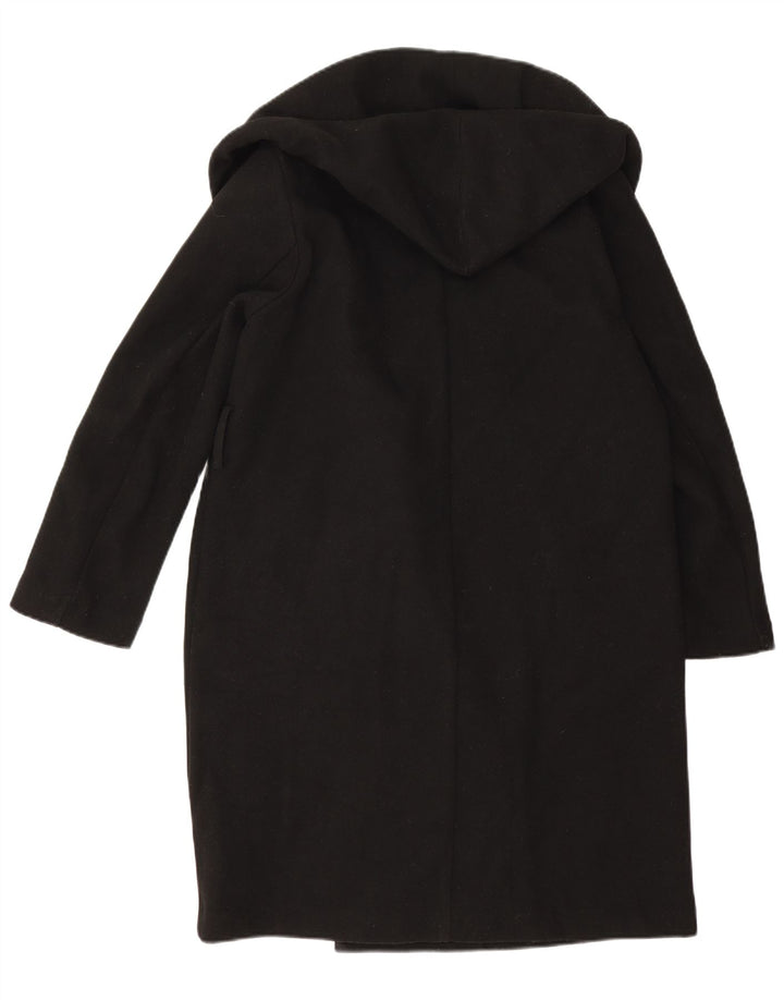 Zara Dame Oversized Dobbeltradet Frakke UK 10 Small Black Polyester