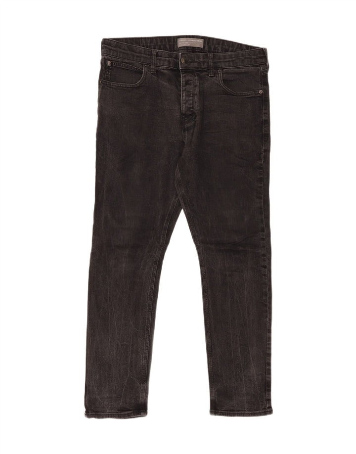 FRANSK FORBINDELSE Herre Slim Jeans W34 L29 Sort Bomuld