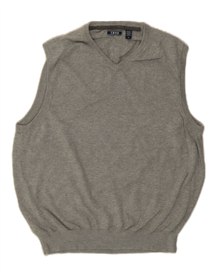 IZOD Mens Vest Tank Top Medium Grey Cotton Vintage Izod and Second-Hand Izod from Messina Hembry 