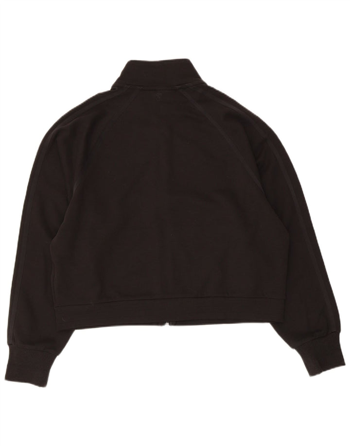 PUMA Womens Crop træningsdragt Topjakke UK 14 Medium Sort Bomuld