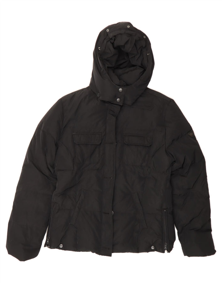 BEST COMPANY Womens Hooded Padded Jacket UK 16 Large Black Vintage Best Company and Second-Hand Best Company from Messina Hembry 