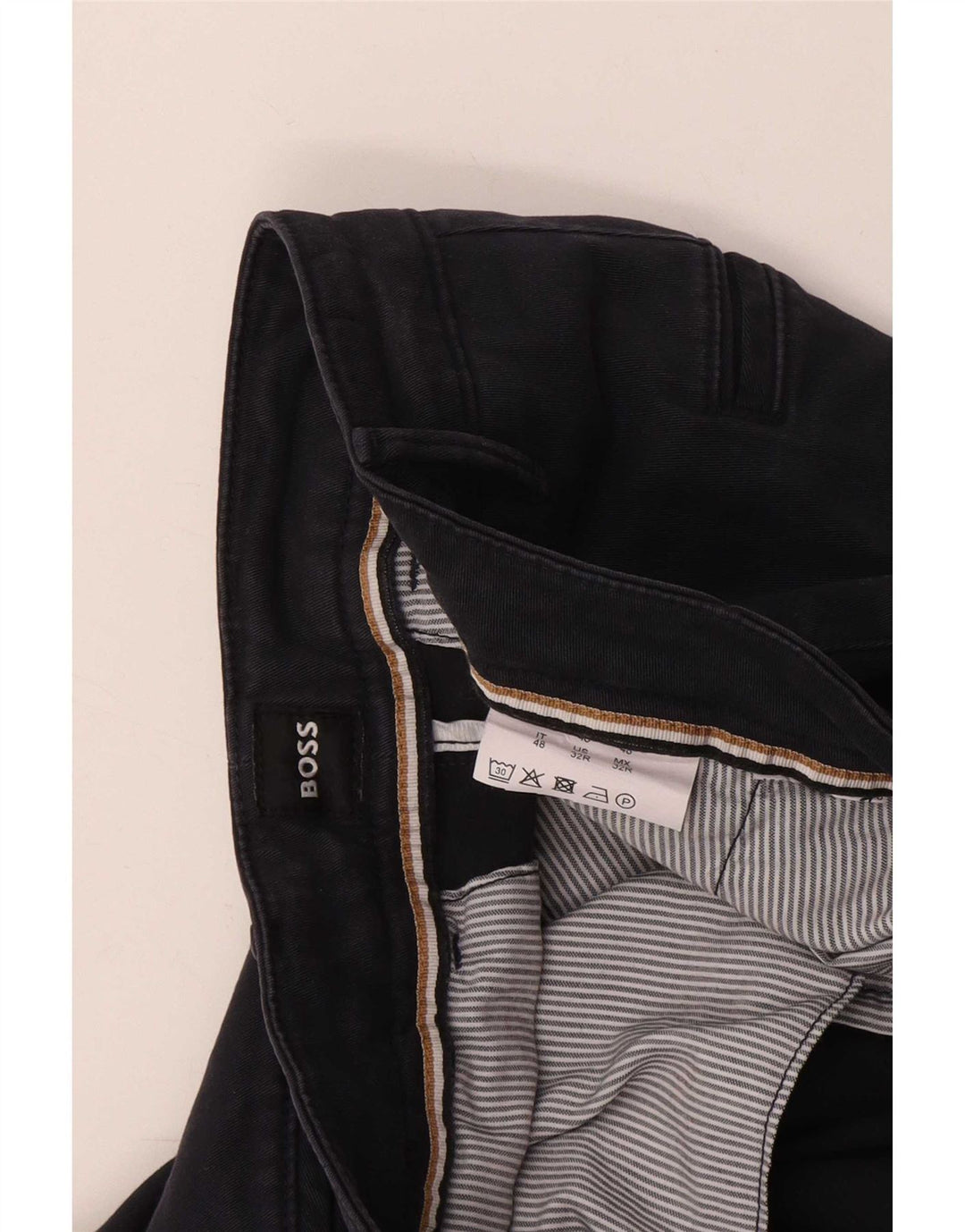 Hugo Boss Herre Lige Chino Bukser IT 48 Medium W32 L29 Marineblå