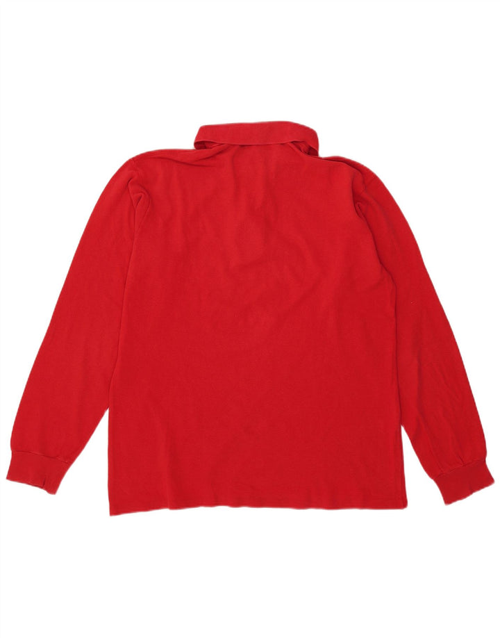 Lacoste Langærmet Polo Shirt til mænd Størrelse 4 Medium Rød Bomuld