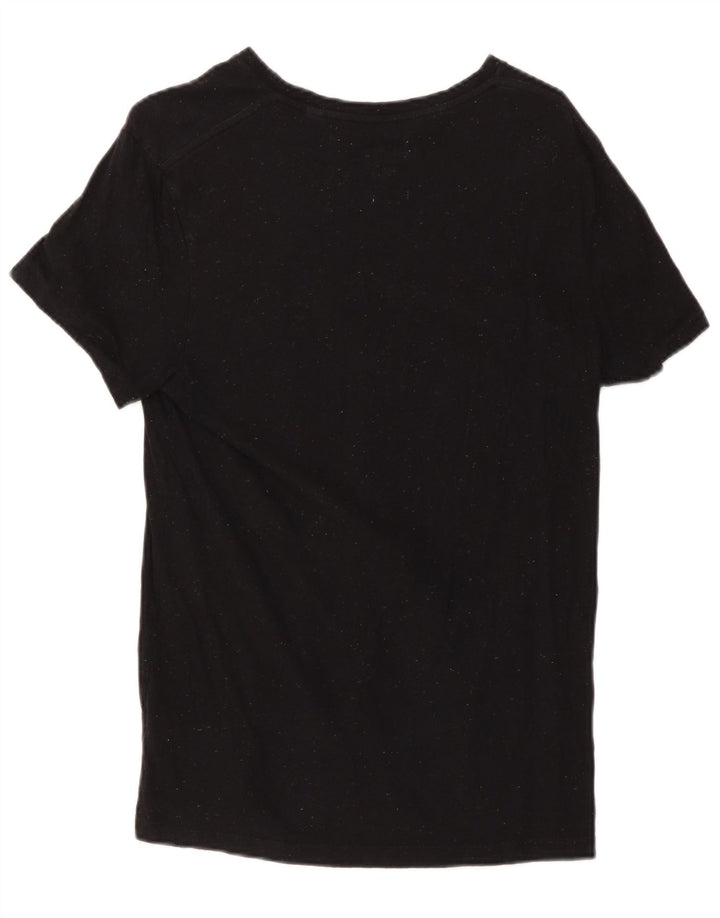 Jack Wills Herre Slim Fit T-shirt Top Medium Sort Flecked Bomuld