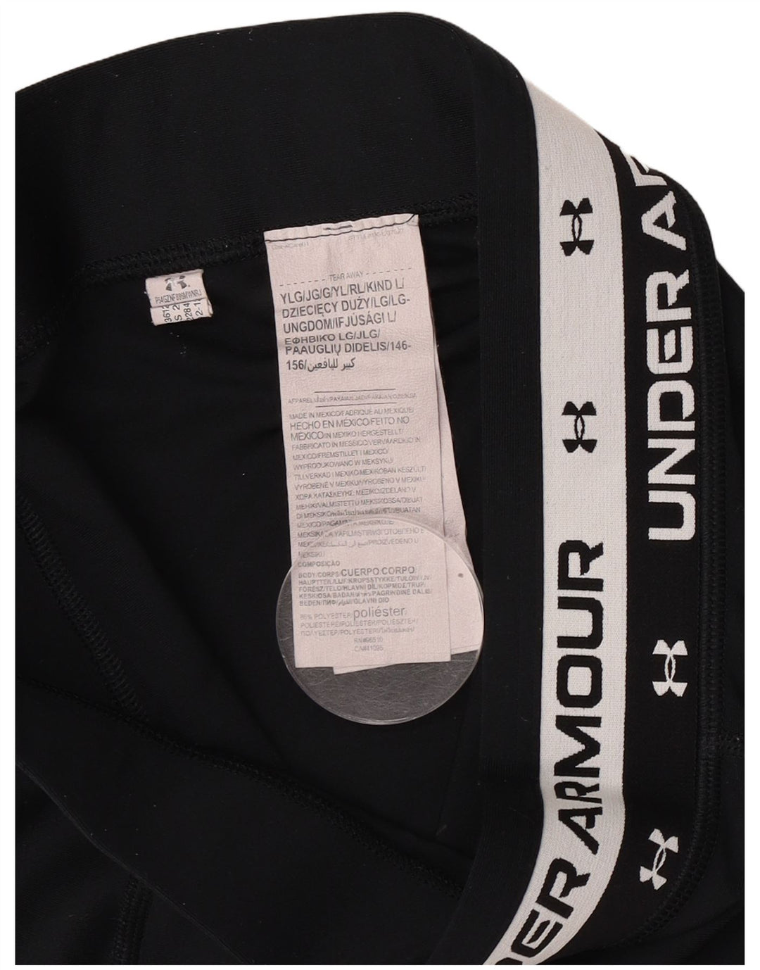 Under Armour piger grafiske leggings 11-12 år stor sort polyester