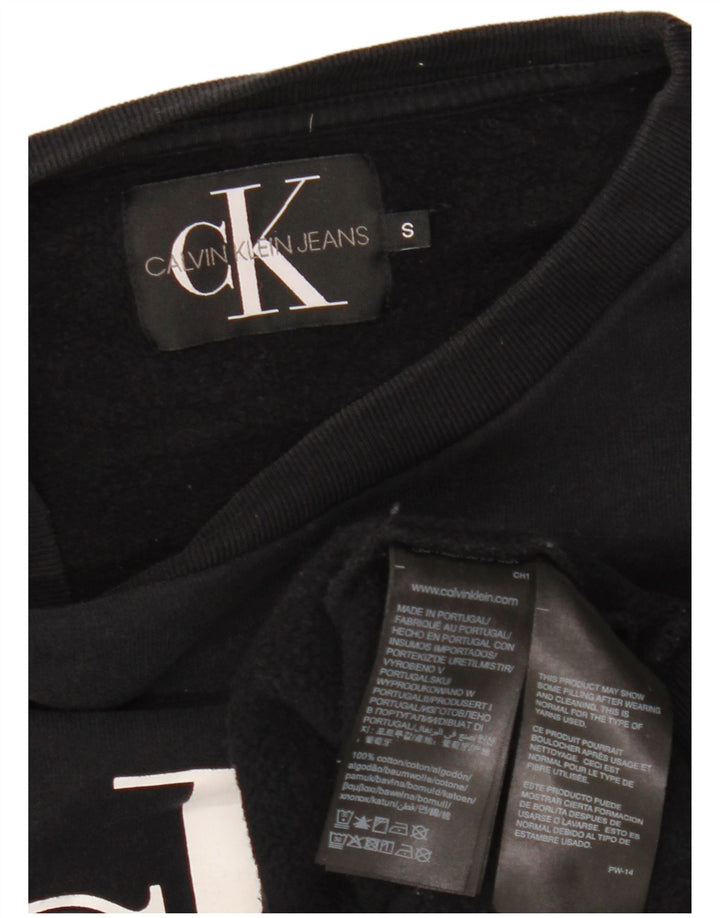 Calvin Klein Jeans Herre grafisk sweatshirt Jumper lille sort bomuld