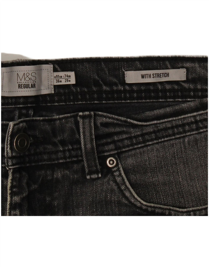 Marks & Spencer Herre Regular Straight Jeans W36 L29 Grå
