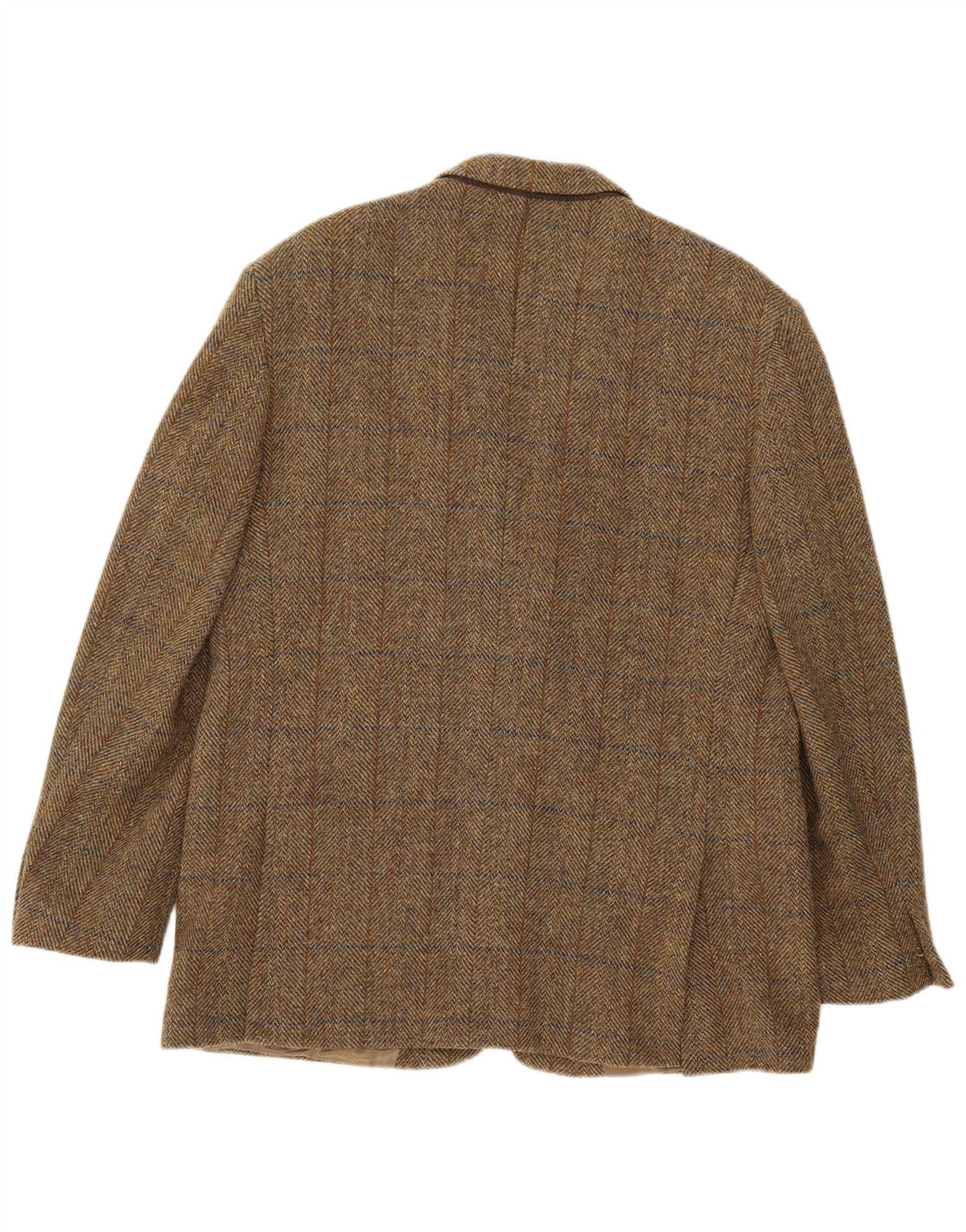 HARRIS TWEED Herre 2-knaps blazerjakke UK 44 2XL Khaki ternet uld