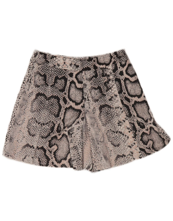 Karen Millen Kvinders højtaljede Casual Shorts UK 6 XS W25 Pink Animal Print