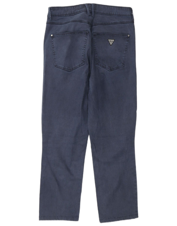 Guess skinny cropped bukser med høj talje til kvinder W30 L25 Marineblå