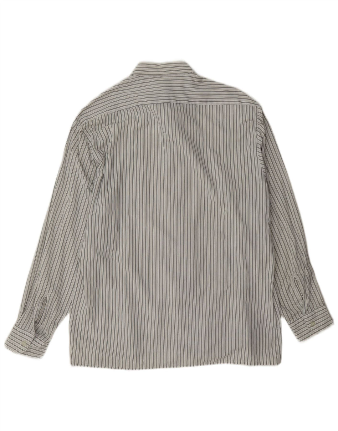 Vintage herreskjorte str. 16 1/2 42 Stor hvid stribet polyester