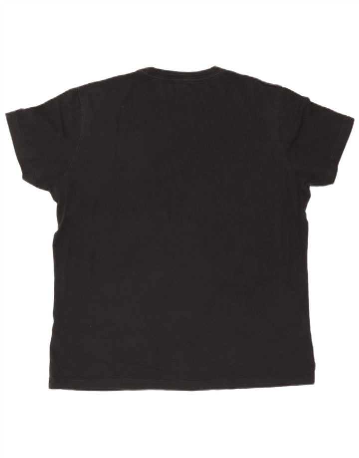 Diesel Herre Grafisk T-Shirt Top Stor Sort Bomuld