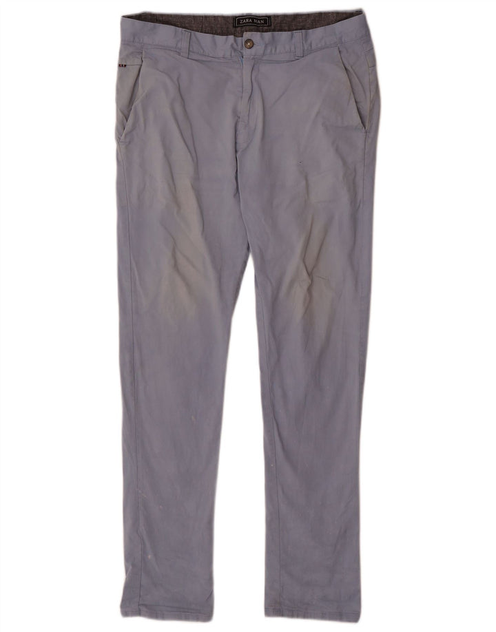 Zara Herre Slim Chino Bukser W32 L30 Blå