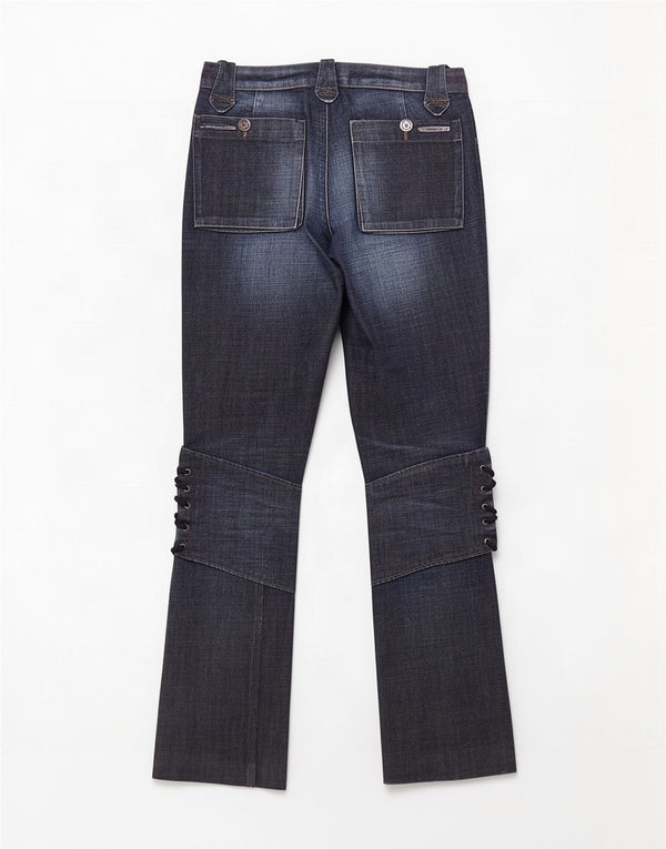 Armani Dame Bootcut Jeans UK 12 Medium W30 L31 Blue Cotton