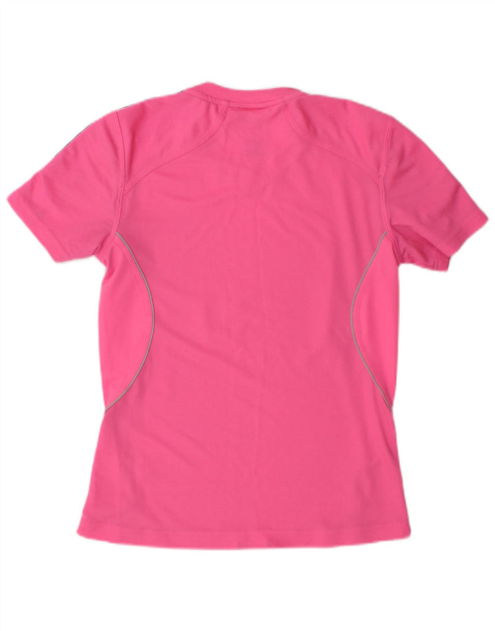 Adidas Womens T-Shirt Top UK 8 Small Pink Polyester