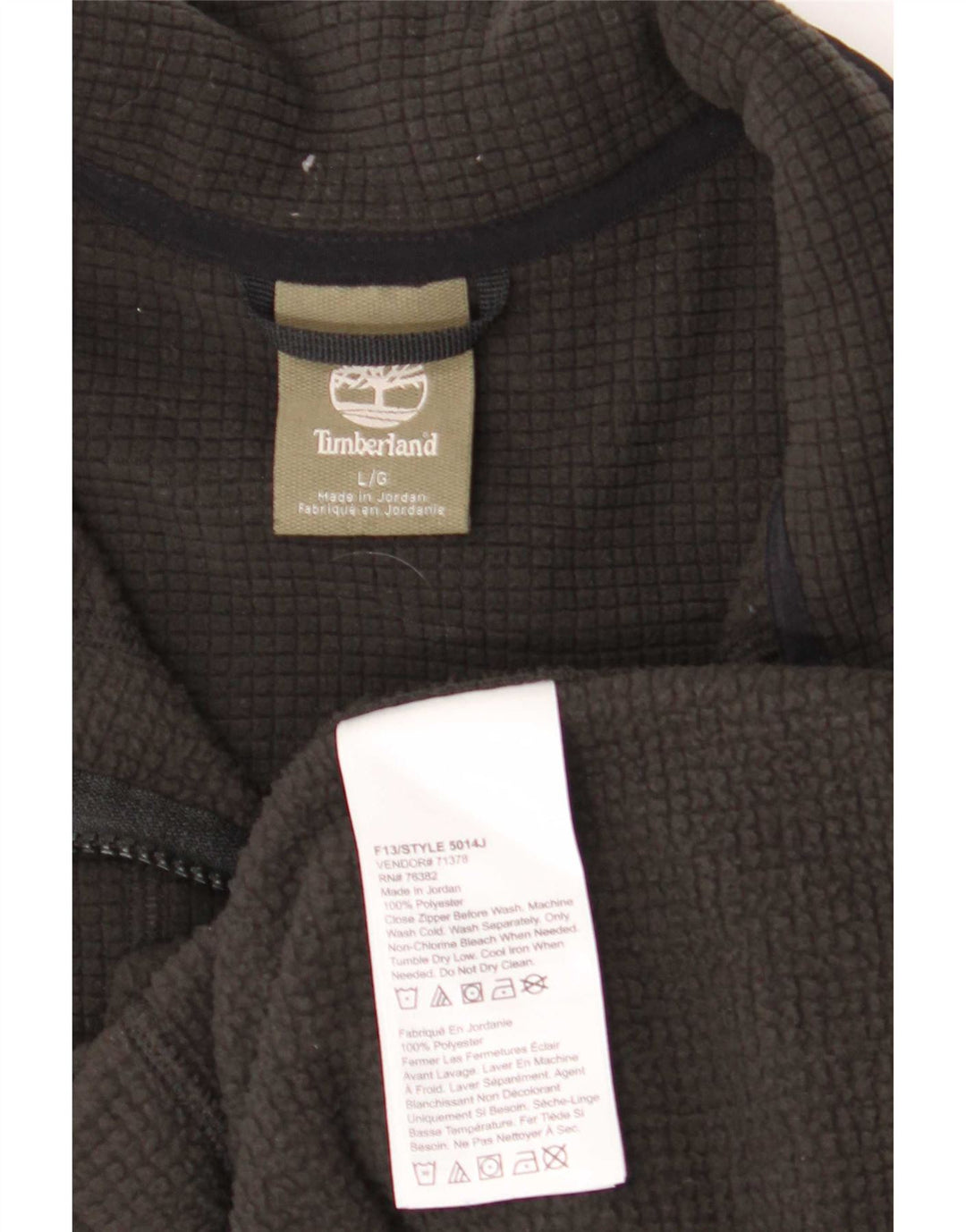 Timberland Herre lynlås hals Fleece Jumper Stor sort polyester