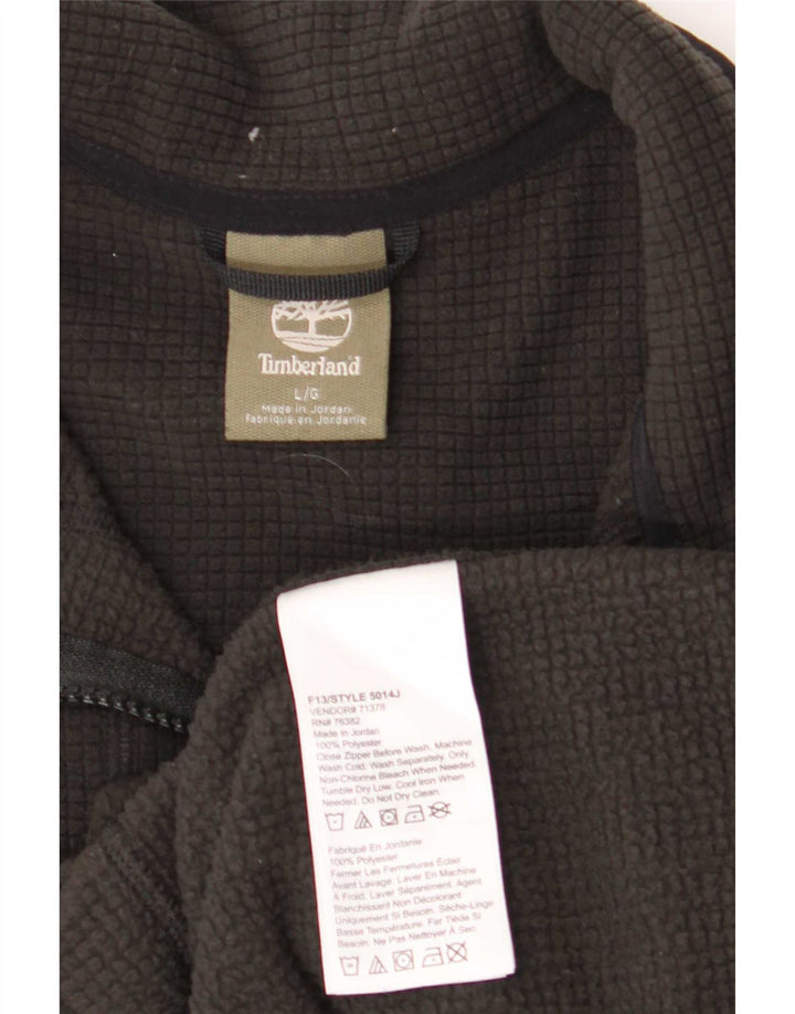 Timberland Herre lynlås hals Fleece Jumper Stor sort polyester