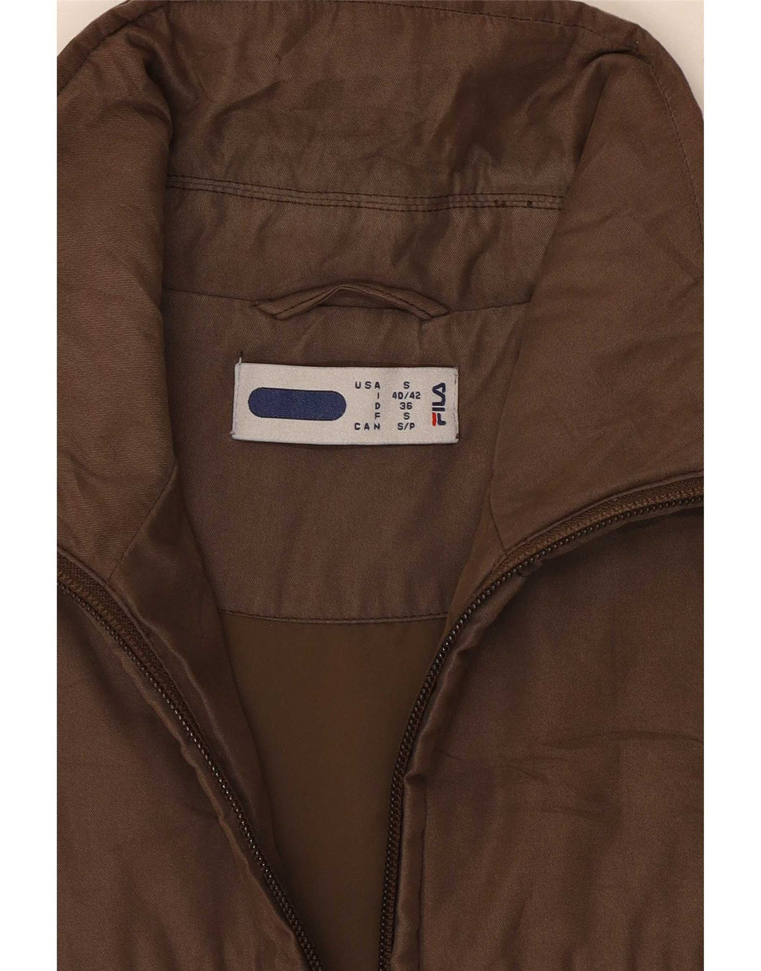 Fila polstret jakke til kvinder UK 10 Lille brun polyester