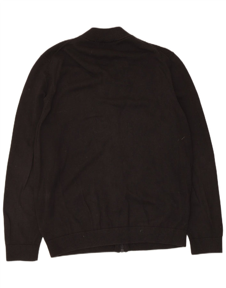 Hugo Boss Herre Cardigan Sweater XL Sort Bomuld