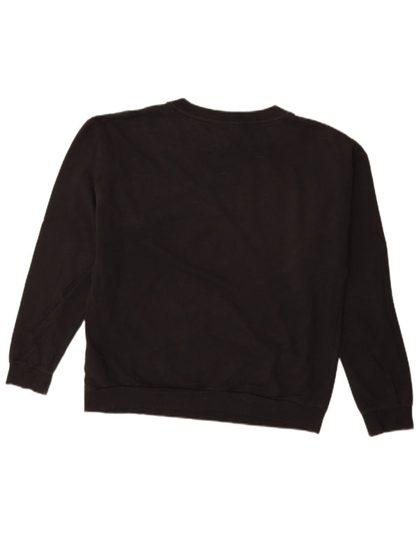 ADIDAS Graphic Sweatshirt Jumper UK 12 Medium Sort Bomuld