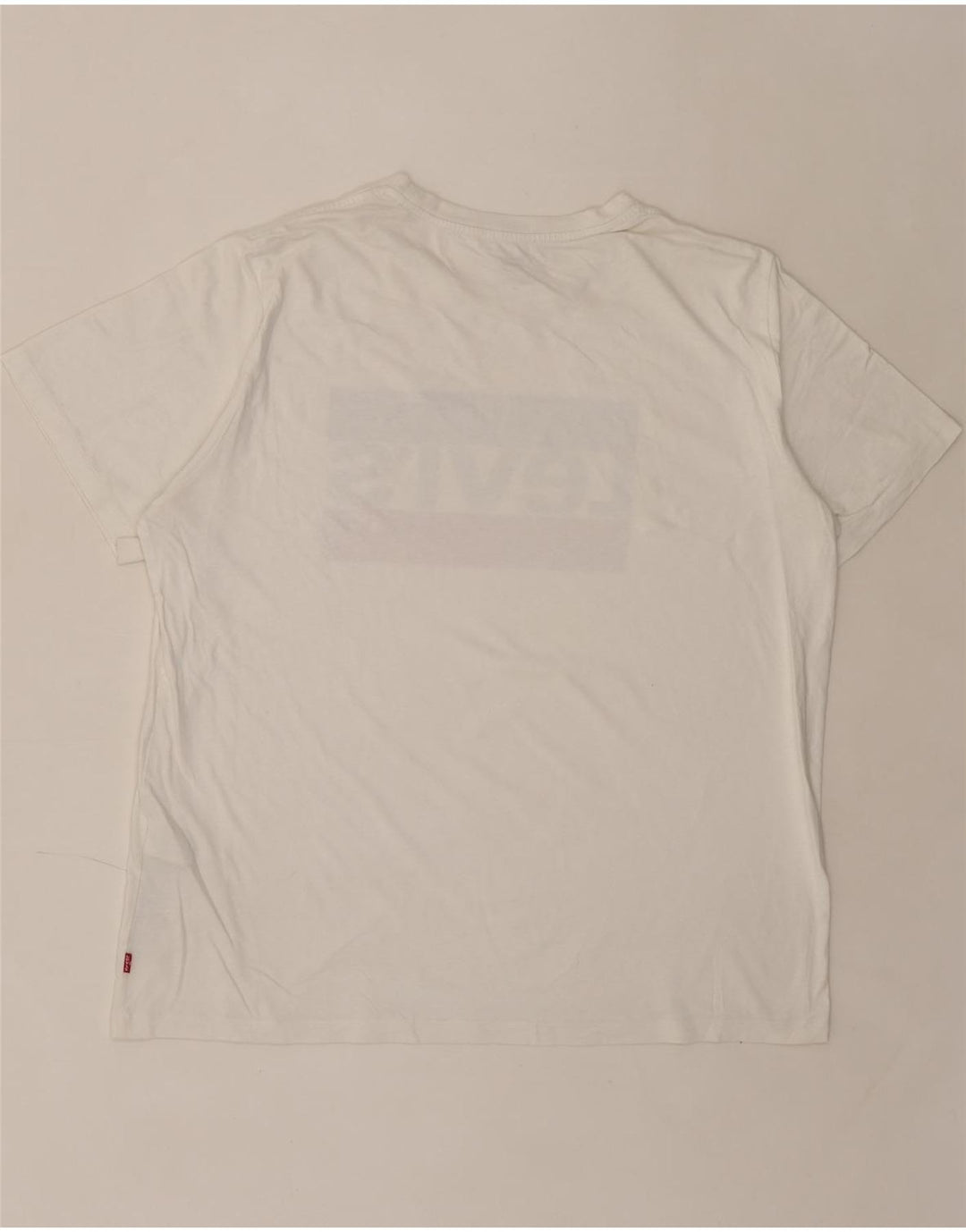LEVI'S Mens Graphic T-Shirt Top Large White Cotton Vintage Levi's and Second-Hand Levi's from Messina Hembry 