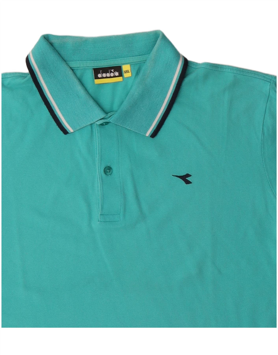 DIADORA Poloskjorte til mænd 2XL turkis bomuld