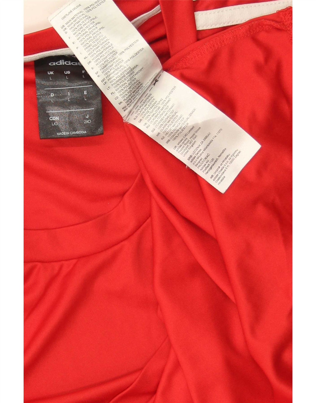 Adidas Herre Climalite T-Shirt Top Stor Rød Polyester