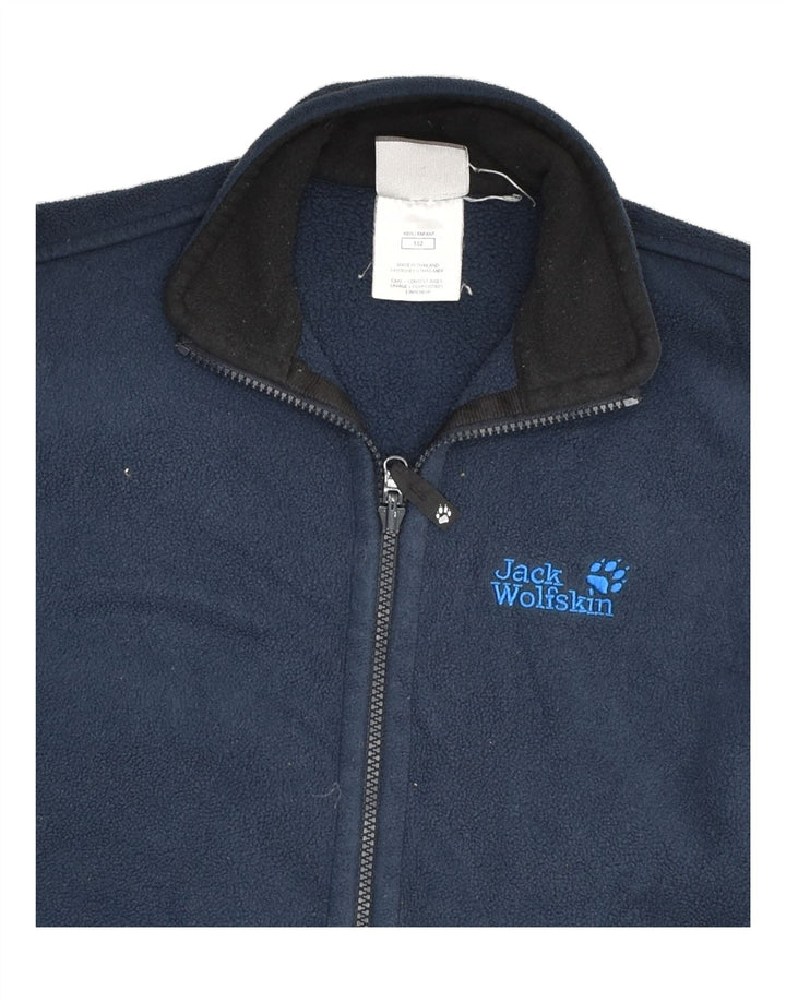JACK WOLFSKIN Girls Fleece Jacket 11-12 Years Navy Blue Polyester | Vintage Jack Wolfskin | Thrift | Second-Hand Jack Wolfskin | Used Clothing | Messina Hembry 
